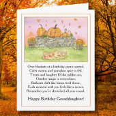 Kleindochter Oktober Verjaardag met Pumpkin Picnic Kaart