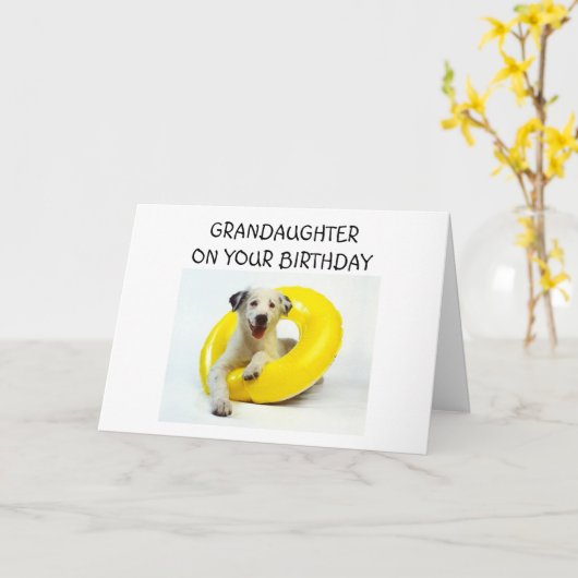 KLEINDOCHTER OP JE VERJAARDAG KAART (Gele Bloem)