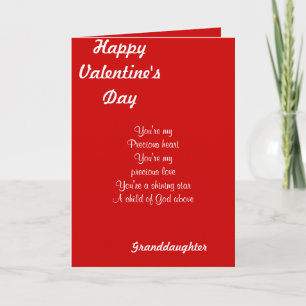 Kleindochter op Valentijnsdag Feestdagen Kaart