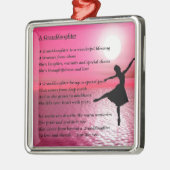 Kleindochter Poem - ballerina Metalen Ornament (Links)