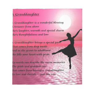 Kleindochter Poem - ballerina Notitieblok