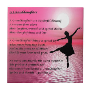 Kleindochter Poem - ballerina Tegeltje