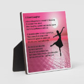 Kleindochter Poem Plaque - Ballerina Design Fotoplaat (Voorkant)