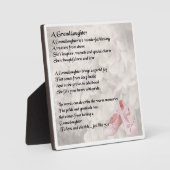 Kleindochter Poem Plaque - design balletschoenen Fotoplaat (Voorkant)