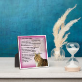 Kleindochter Poem Plaque - Kat Design Fotoplaat (Insitu)