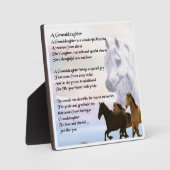 Kleindochter Poem Plaque - Ontwerp van paarden Fotoplaat (Voorkant)
