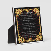 Kleindochter Poem Plaque - Zwart design Fotoplaat (Voorkant)