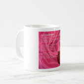 Kleindochter Poem - roze zijde en roos Koffiemok (Voorkant links)