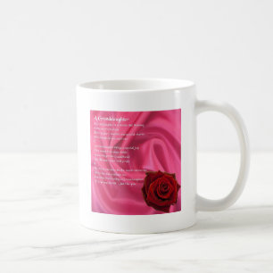Kleindochter Poem - roze zijde en roos Koffiemok