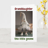 **KLEINDOCHTER** PRETTIG KERSTFEES VAN GNOME KAART (Gele Bloem)