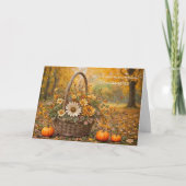 Kleindochter Prettig Thanksgiving Herfstbladeren Kaart (Voorkant)