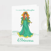 Kleindochter Princess Birthday, Green Kaart (Voorkant)