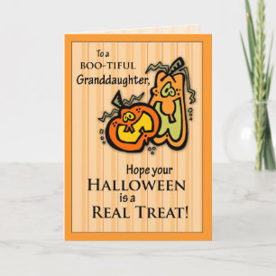 Kleindochter Pumpkins Halloween Kaart