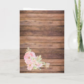 Kleindochter Rustieke bruiloft Gefeliciteerd Kaart (Achterkant)