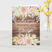 Kleindochter Rustieke bruiloft Gefeliciteerd Kaart (Gele Bloem)