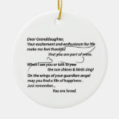 Kleindochter siercadeau.. Personaliseren Keramisch Ornament (Voorkant)