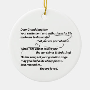 Kleindochter siercadeau.. Personaliseren Keramisch Ornament