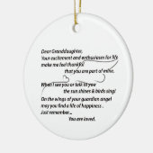 Kleindochter siercadeau.. Personaliseren Keramisch Ornament (Links)