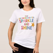 Kleindochter Sparkle Shine Kerstmis Tri-Blend Shirt (Voorkant)
