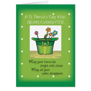 Kleindochter, St. Patrick's Day Pet met bloemen