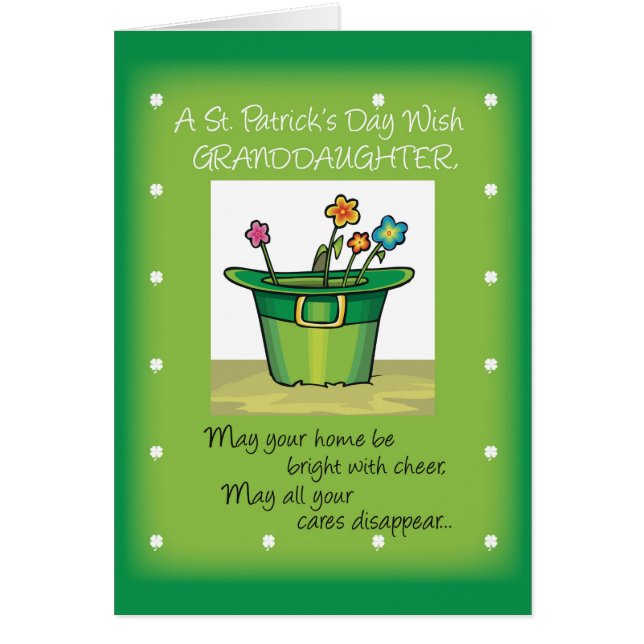 Kleindochter, St. Patrick's Day Pet met bloemen (Voorkant)