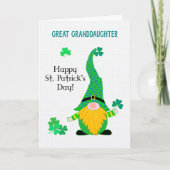 Kleindochter St Patrick's Fun Leprechaun Kaart (Voorkant)