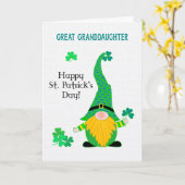 Kleindochter St Patrick's Fun Leprechaun Kaart (Gele Bloem)