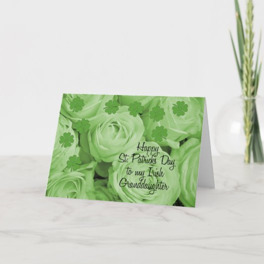 kleindochter St. Patrick's Ierse rozen Kaart (Voorkant)
