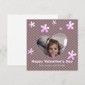 Kleindochter Sterren Bloemen Valentijnsdag Foto Feestdagenkaart (Voorkant / Achterkant)