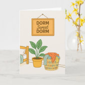 Kleindochter Terug naar College Dorm Funny Laundry Kaart (Gele Bloem)