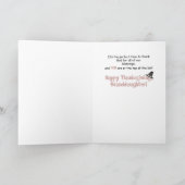 Kleindochter, Thanksgiving Turkije, religieus Feestdagen Kaart (Binnen)