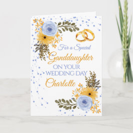 Kleindochter trouwdag Bloemen Gefeliciteerd Kaart