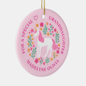 Kleindochter Unicorn Flowers Cute Pink Ornament (Rechts)