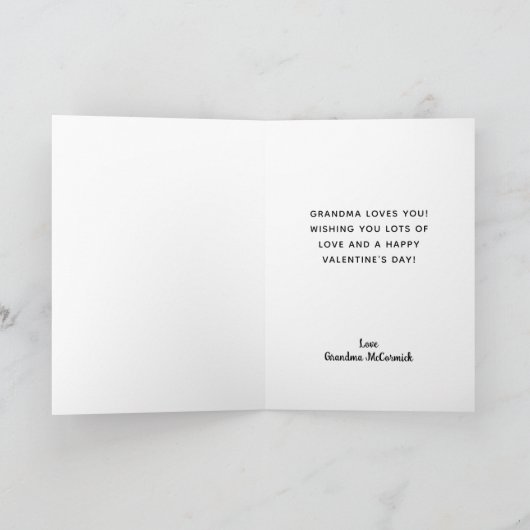 Kleindochter Unicorn Valentijnsdag Glitter Name Feestdagen Kaart (Binnen)