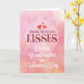 Kleindochter Valentijn sturen knuffels en kussen Kaart (Gele Bloem)