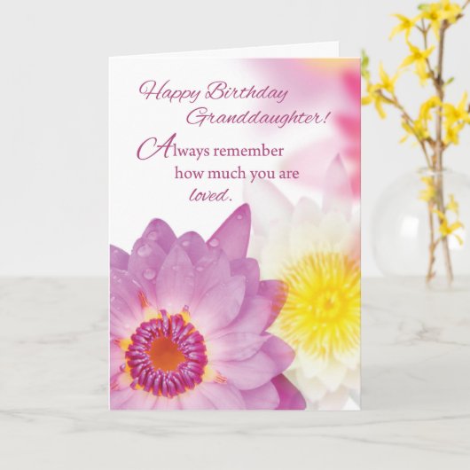 Kleindochter Verjaardag, Bloemen, Religieus Kaart (Gele Bloem)