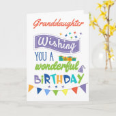 Kleindochter Verjaardag Kaart (Gele Bloem)