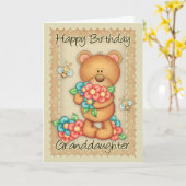 Kleindochter verjaardag Kaart met een bos van gebo (Gele Bloem)