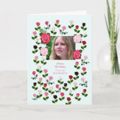 Kleindochter, Verjaardag, Rozen Kaart (Voorkant)