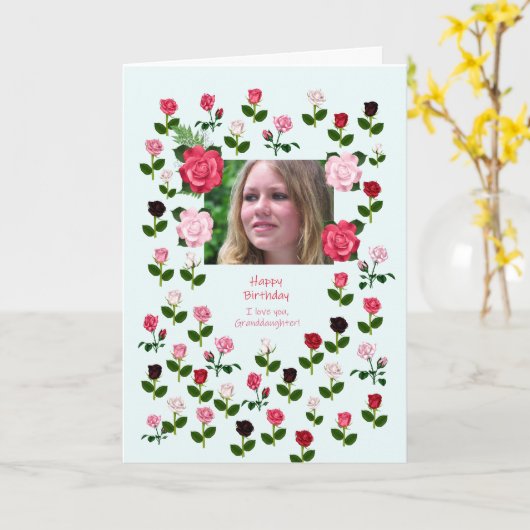 Kleindochter, Verjaardag, Rozen Kaart (Gele Bloem)