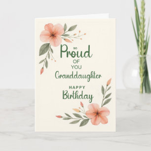 Kleindochter Verjaardag Trots op Jou Bloemen Kaart
