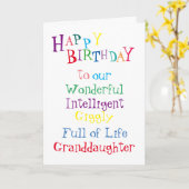 kleindochter verjaardagskaart.meisjes.dochters.vro kaart (Gele Bloem)