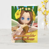 Kleindochter Verjaardagskaart met moonies cutie Fa Kaart (Gele Bloem)