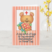 Kleindochter Verpleegkundigen-dagkaart met verplee Kaart (Gele Bloem)