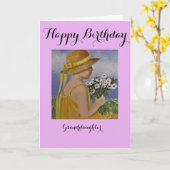 Kleindochter/vogelkaart Kaart (Gele Bloem)