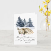 Kleindochter voor vrolijk kerstfeest, grootouders kaart (Gele Bloem)