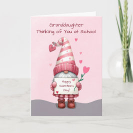 Kleindochter weg bij College Valentijnsdag Gnome Kaart