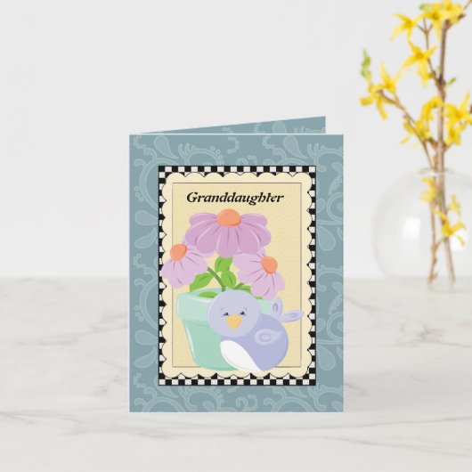 Kleindochter wenskaart kaart (Gele Bloem)