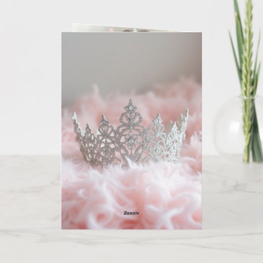 Kleindochter zestiende verjaardag Elegant zilver Kaart (Achterkant)