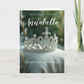 Kleindochter zestiende verjaardag Elegant zilver Kaart (Voorkant)